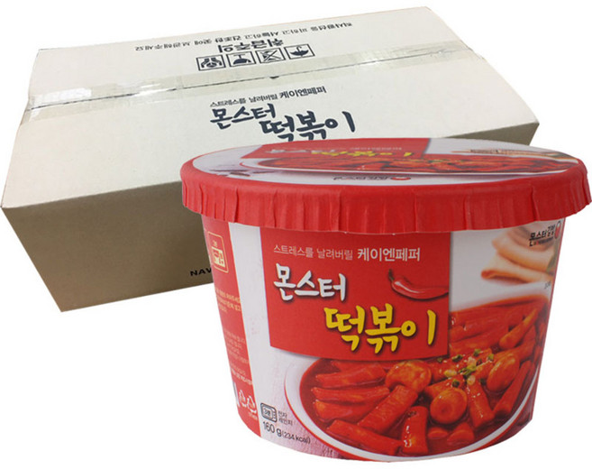 몬스터 떡볶이, 160g, 16개입