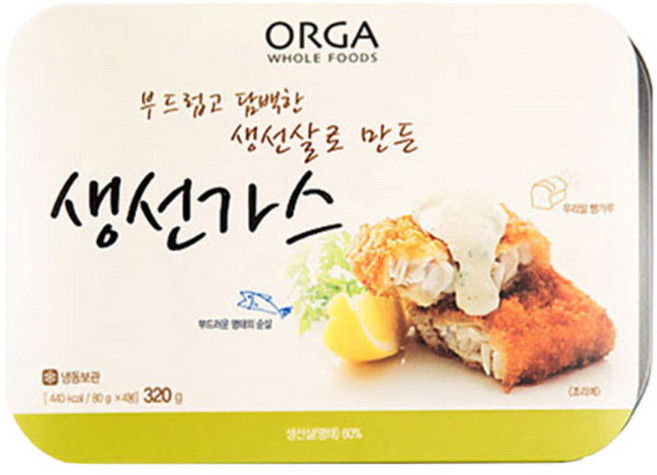 올가홀푸드 생선가스, 320g, 1개