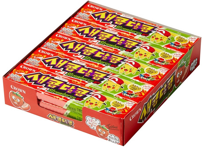 크라운 새콤달콤 딸기맛 츄잉캔디, 29g, 15개