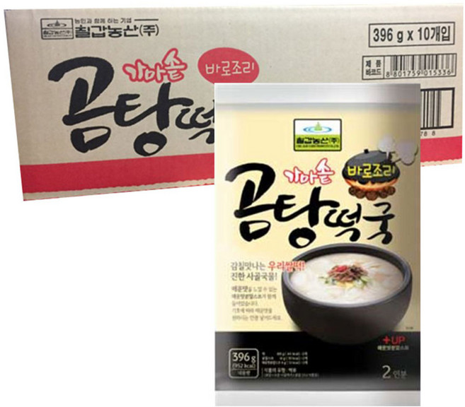 칠갑농산 가마솥 곰탕 떡국, 396g, 10개