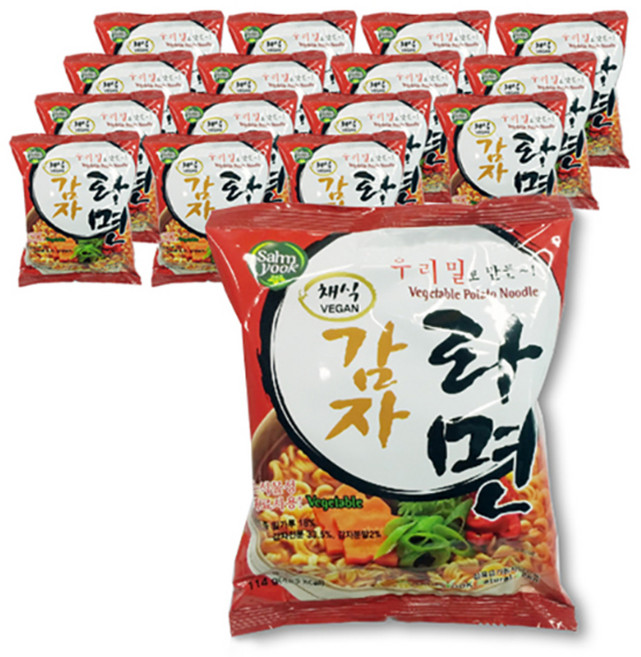 삼육 우리밀 감자라면 114g, 16개