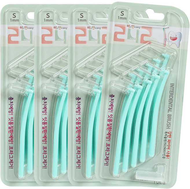 242 치간칫솔 L형 S, 1mm, 10개입, 4세트