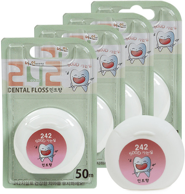 242 일반 치실 민트향, 4개입, 1개