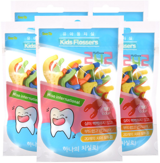 242 유아용 치실, 16개입, 5세트