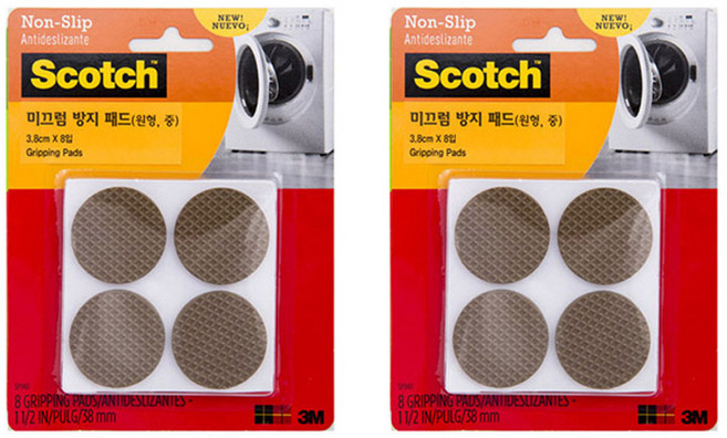 스카치 미끄럼 방지 패드 원형 중형, 2개