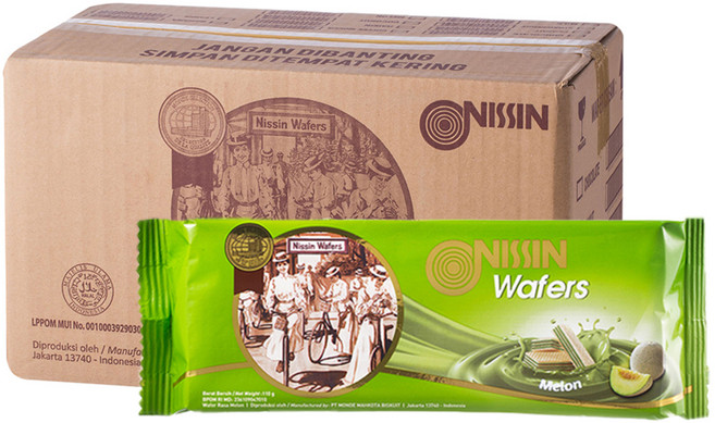 니신와퍼 과자 멜론, 110g, 30개