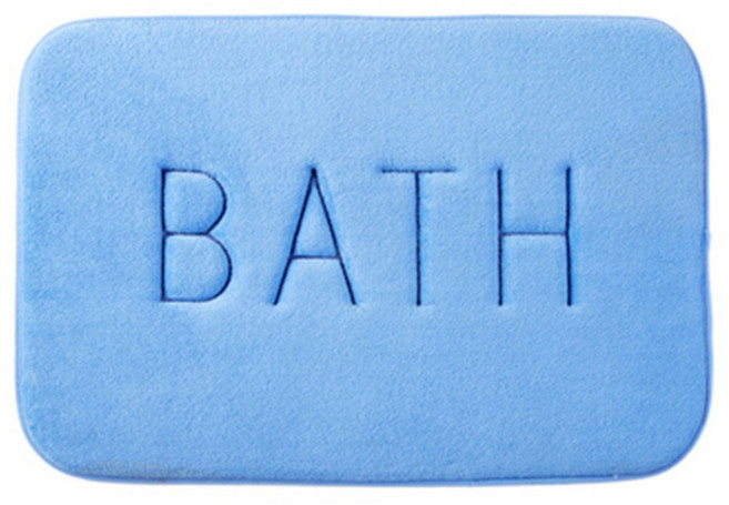 블럭마트 BATH 두꺼운 메모리폼 발매트, 블루