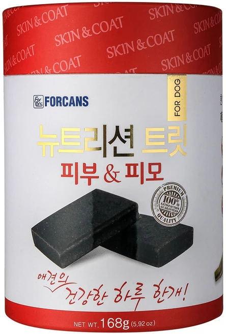 포켄스 강아지 뉴트리션 트릿 영양제, 168g, 피부/피모, 1개 - 쿠팡