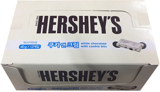 허쉬 쿠키 앤 크림, 40g, 12개