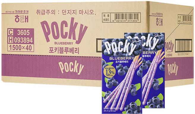 포키 해태 블루베리, 41g, 40개