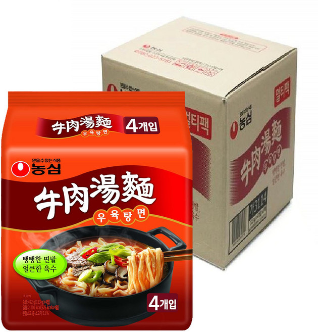 농심 우육탕면 123 g, 32개