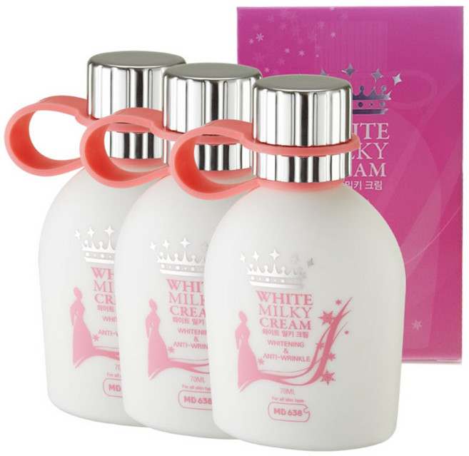 MD638 화이트 밀키 크림, 70ml, 3개