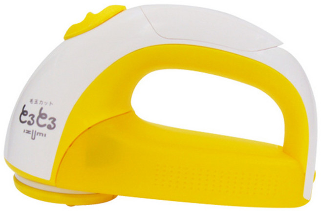 이즈미 보풀제거기 건전지식, KC-NB14K, 옐로우 + 화이트