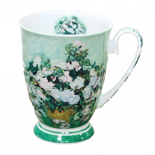 Royal Duke 油畫系列骨瓷皇室杯, 白玫瑰, 1個