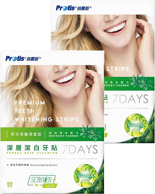 Protis 普麗斯 深層潔白牙貼 7天份, 2盒, 85g