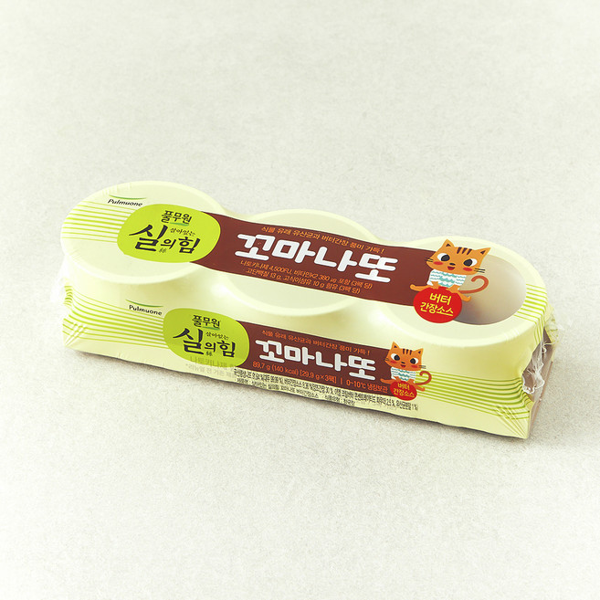 풀무원 살아있는 실의힘 꼬마나또 버터 간장소스, 29.9g, 3개입, 1개