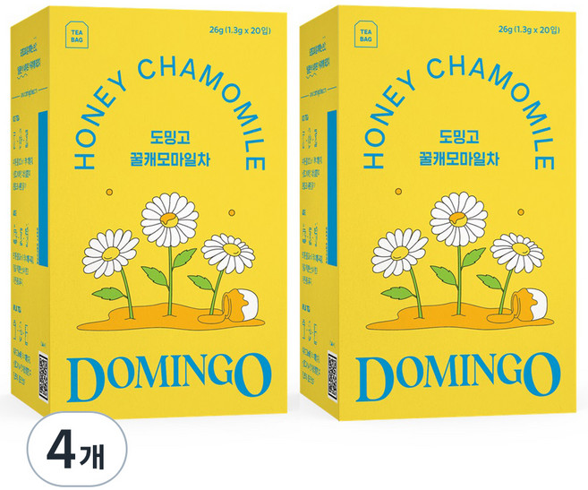 도밍고 꿀캐모마일차, 1.3g, 20개입, 4개