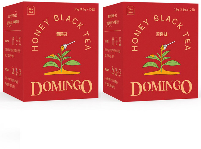 도밍고 꿀홍차 10티백, 1.5g, 10개입, 2개