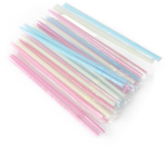 티나피크닉 개별포장 자바라 혼합컬러 주름빨대, 500개, 1개