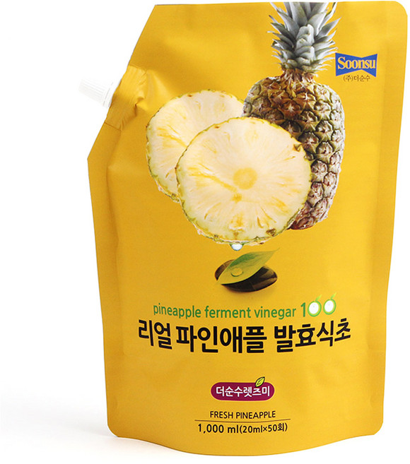 더순수렛츠미 리얼 파인애플 발효식초, 1L, 1개