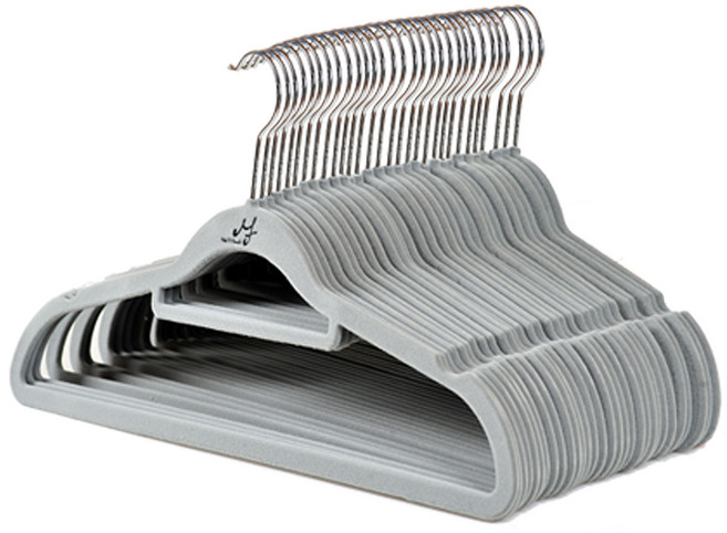 엠에프매직하우스 고리회전형 여성용 벨벳 논슬립 옷걸이 여성용, 그레이, 30개