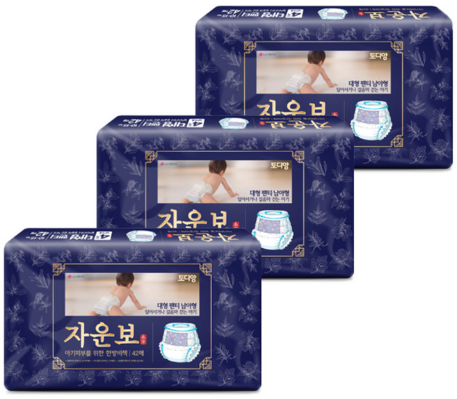 토디앙 자운보 본초 팬티형 기저귀 남아용, 4단계, 126매