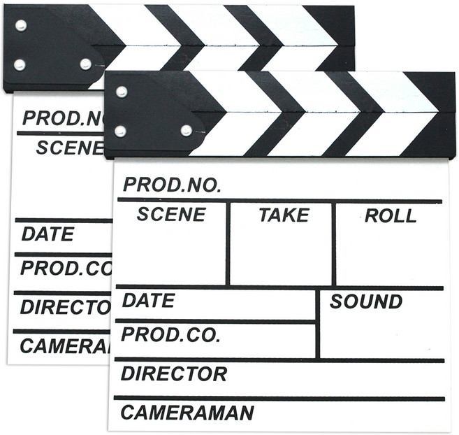 클래퍼보드 미니칠판, 화이트, 2개입