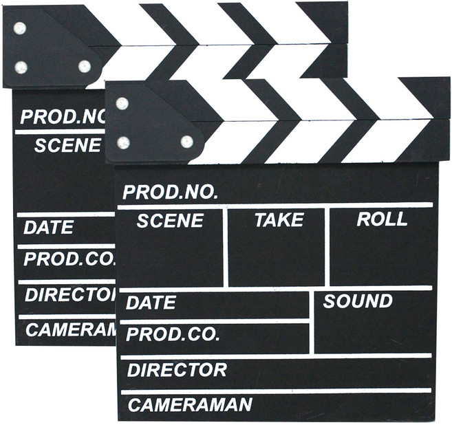 클래퍼보드 미니칠판, 블랙, 2개입