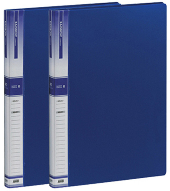 희망사무포인트 A3 클리어 파일 20매 내지추가형, 파랑, 2개