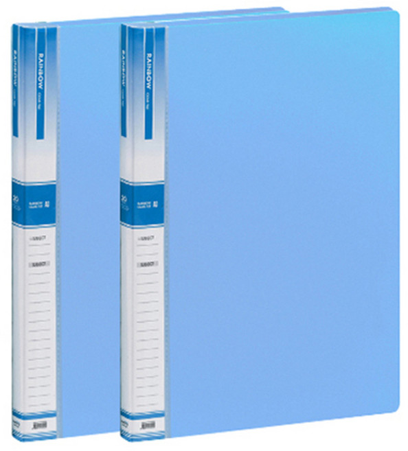 희망사무포인트 A3 클리어 파일 20매 내지추가형, 하늘, 2개입