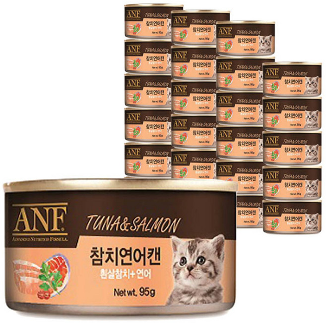 ANF 고양이 간식캔, 혼합맛(참치/연어), 95g, 24개