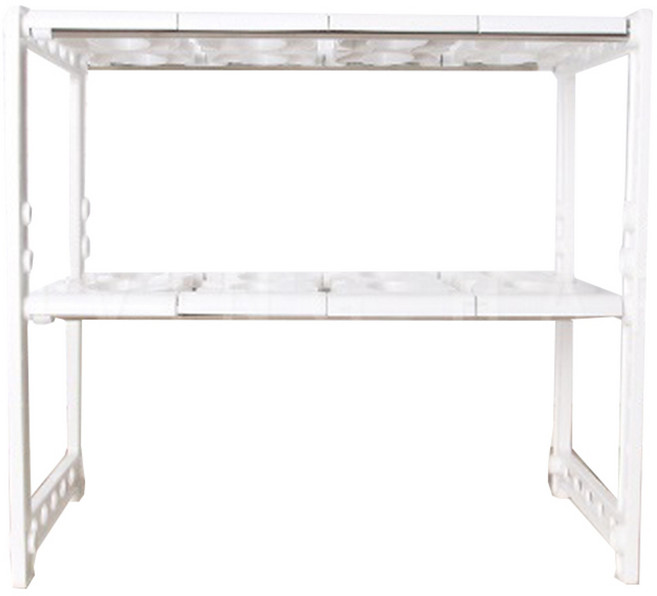 리빙해피 국내 제조 국산 싱크인 2단 선반, 화이트, 1개