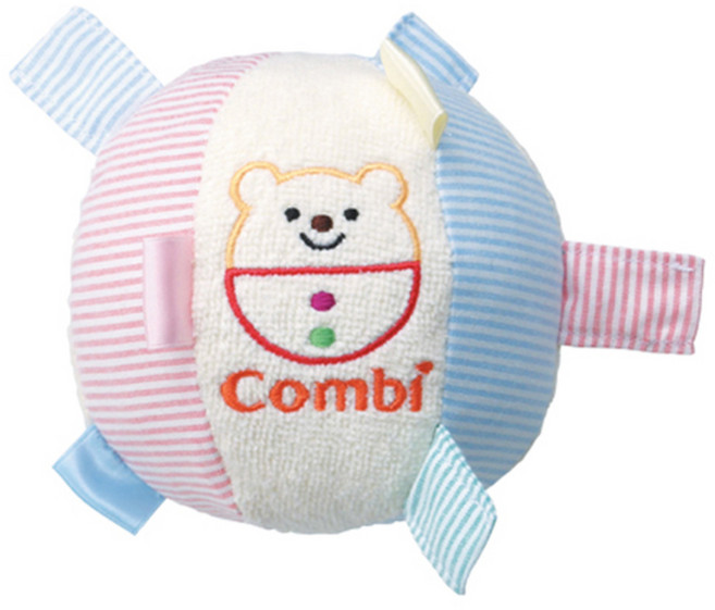 콤비 바스락 아기공 촉감놀이 장난감, 혼합색상, 1개