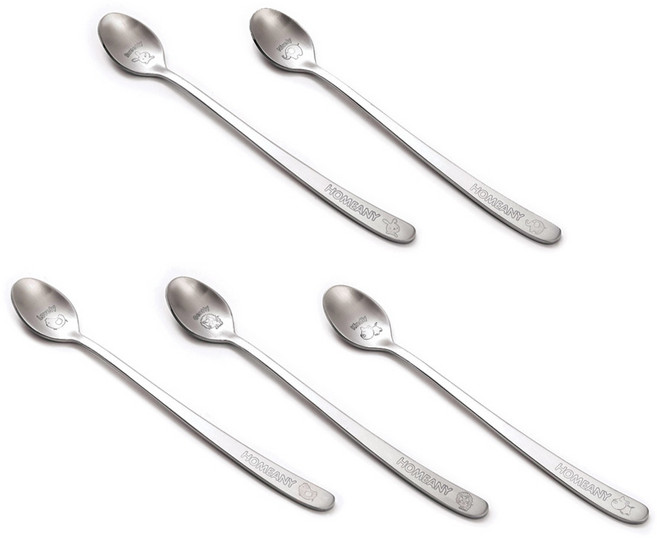 홈애니 중티스푼 5종 세트, 1세트, 티스푼 토끼 + 코끼리 + 병아리 + 사자 + 돼지