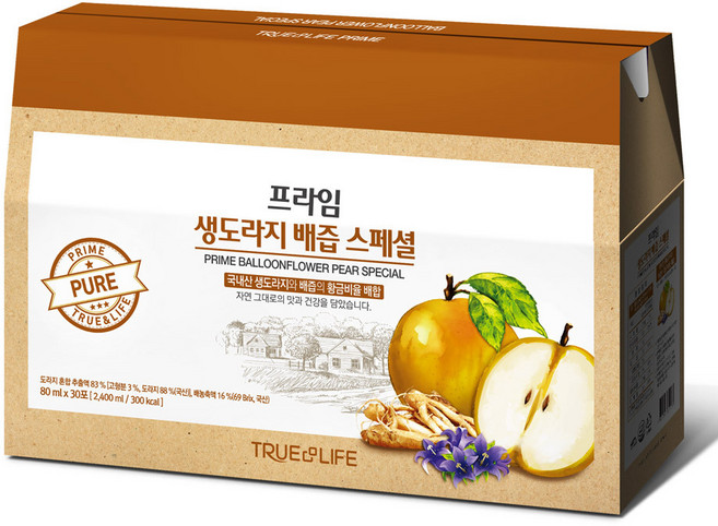 트루앤라이프 프라임 생도라지 배즙 스페셜, 2.4L, 5박스