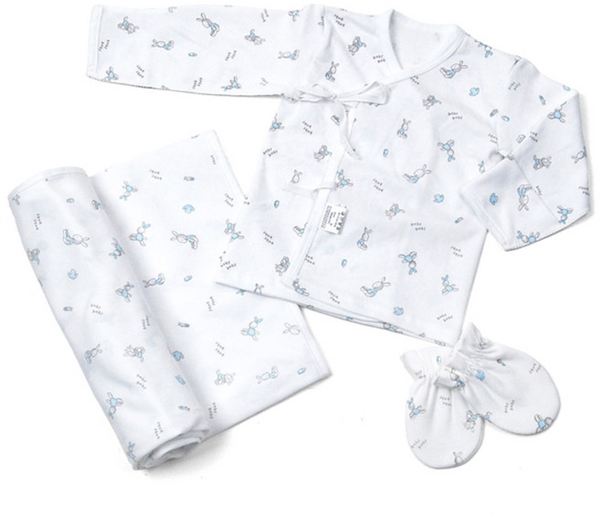 코모스베이비 배냇저고리 + 속싸개 + 손싸개 3종 세트