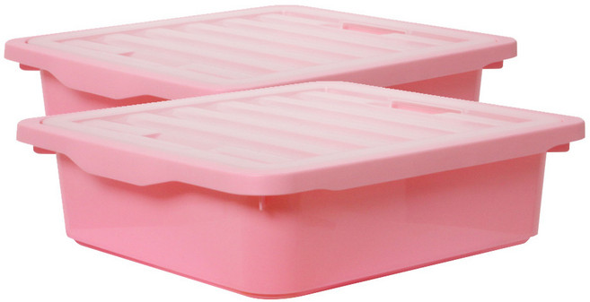 보노하우스 레브스토리지 수납박스, 핑크, 2개