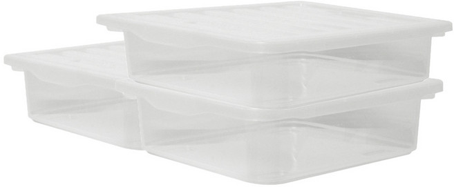 보노하우스 레브스토리지 수납박스, 투명, 3개