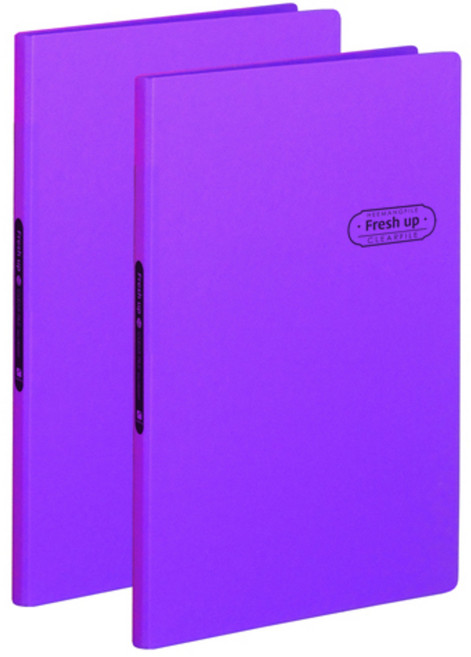 희망화일 뉴 후레쉬 클리어화일 10p 내지고정형, 보라, 2개