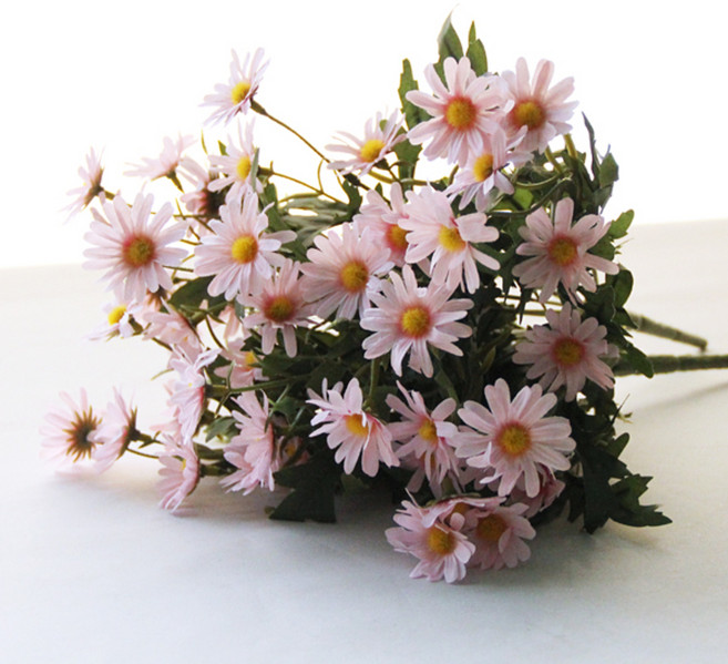 River Green 人造花 仿真雛菊, 可愛粉紅色