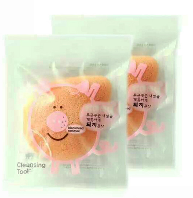 엄마바바 깨끗하게 되지곤약 목욕스펀지, 물방울황토, 2개