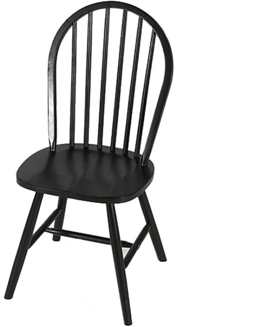 마켓비 ANDRA 아카시아 원목의자, 블랙, 1개