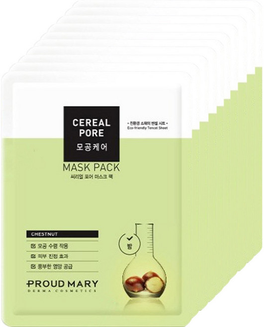 프라우드메리 씨리얼 포어 마스크팩, 10개입, 1개