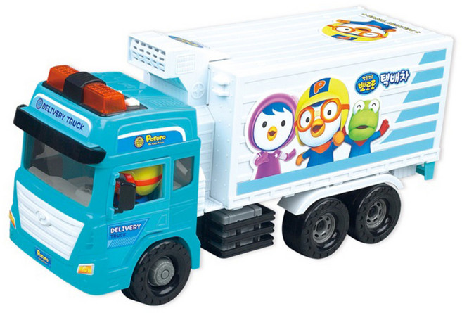 바니랜드 뽀로로 힘센 택배차 완구, 혼합색상, 1개