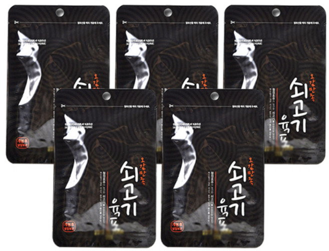 오감만족 쇠고기 육포, 22g, 5개