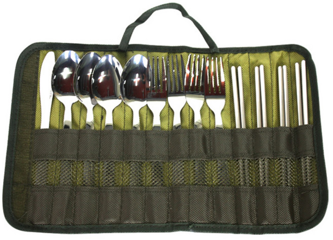 이얼캉 커트러리 수저 세트 캠핑용, 1세트