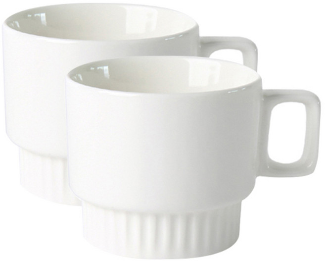 라피네 디자인 머그컵 300ml 2p, 화이트, 1개