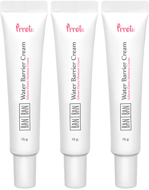 프레티 반반 물벽 살몬 엘라스틴 보습크림, 15g, 3개