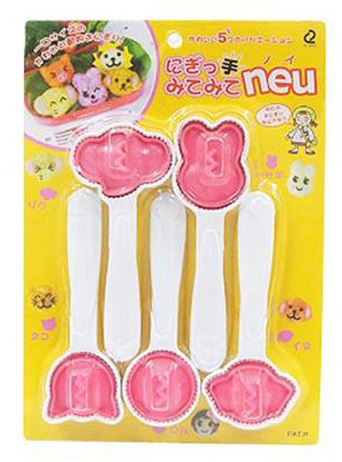 동물모양 주먹밥틀 5종 세트, 혼합색상, 1세트