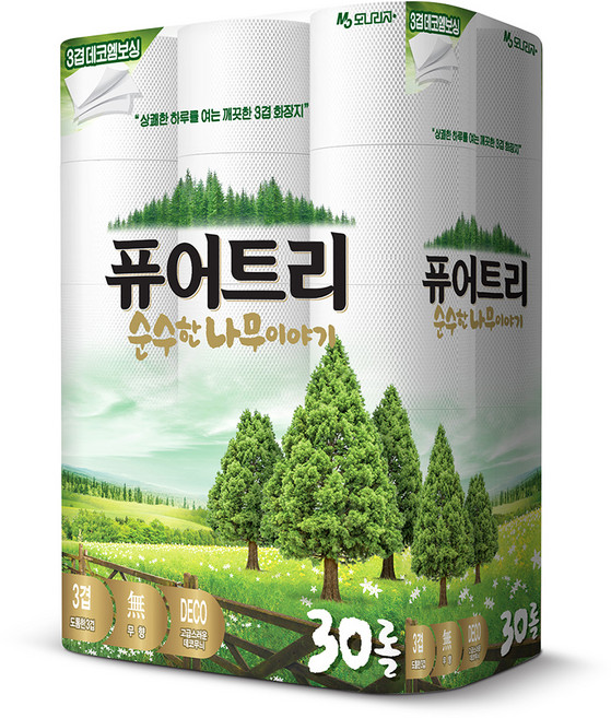 모나리자 퓨어트리 화장실용 화장지, 30롤, 1개